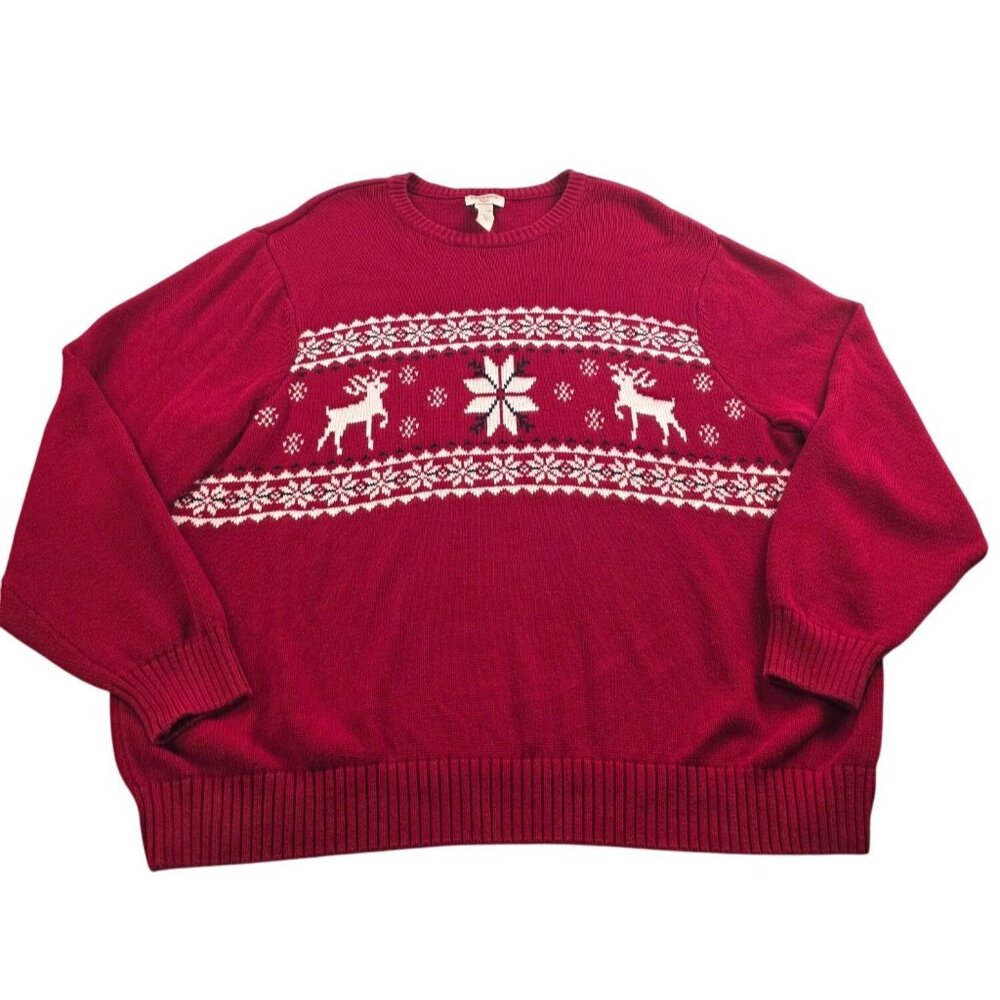 Dockers Men's Christmas Crew Neck Sweater 100% Cotton Size XXL